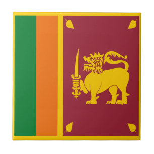 Carreau de céramique de drapeau du Sri Lanka