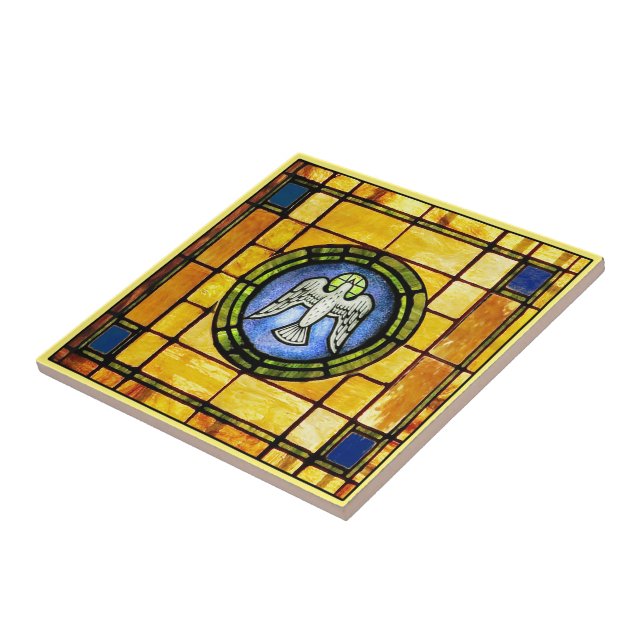 Carreau de céramique de fenêtre de colombe de paix (Côté)