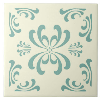 Carreau de céramique de Flourish de Nouveau de
