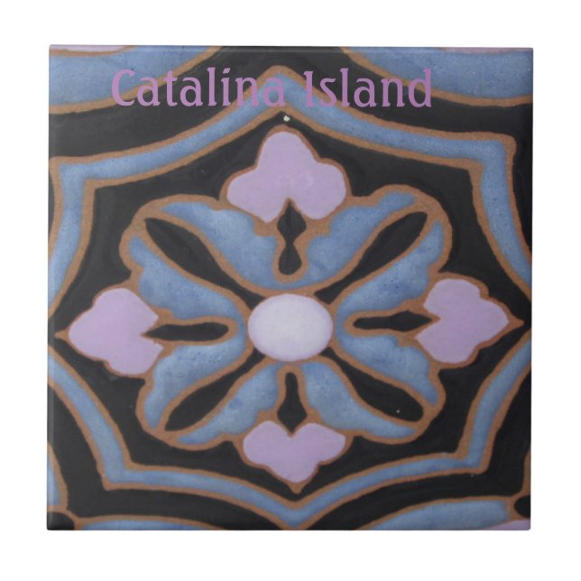 CARREAU DE CÉRAMIQUE DE L'ÎLE CATALINA COULEURS CA (Devant)