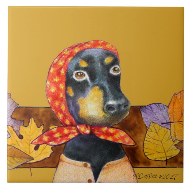 Carreau de céramique de Manchester Terrier (Devant)