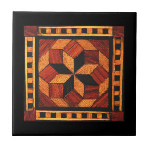 Carreau de céramique de motif de marqueterie de