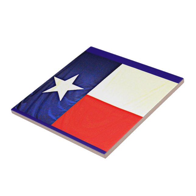 Carreau de céramique de petit drapeau du Texas (Côté)