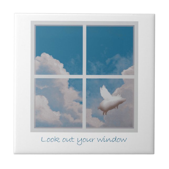 carreau de céramique de porc de vol (Devant)