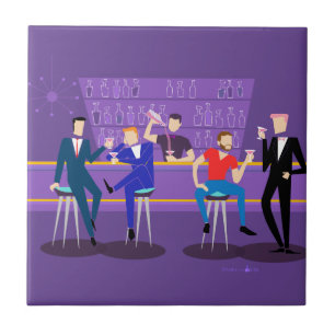 Carreau de céramique de rétro bar gay