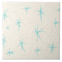 Carreau de céramique de Starbursts de turquoise