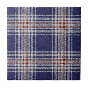 Carreau de céramique de style motif tissu bleu