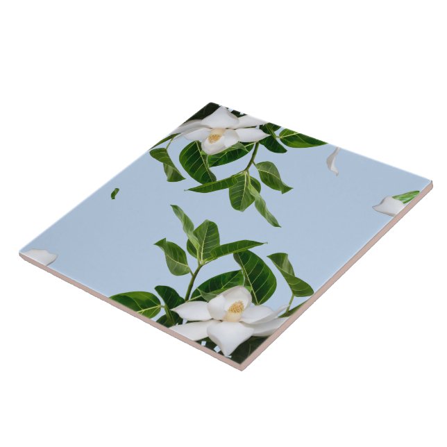Carreau de céramique décoratif élégante fleur de m (Côté)
