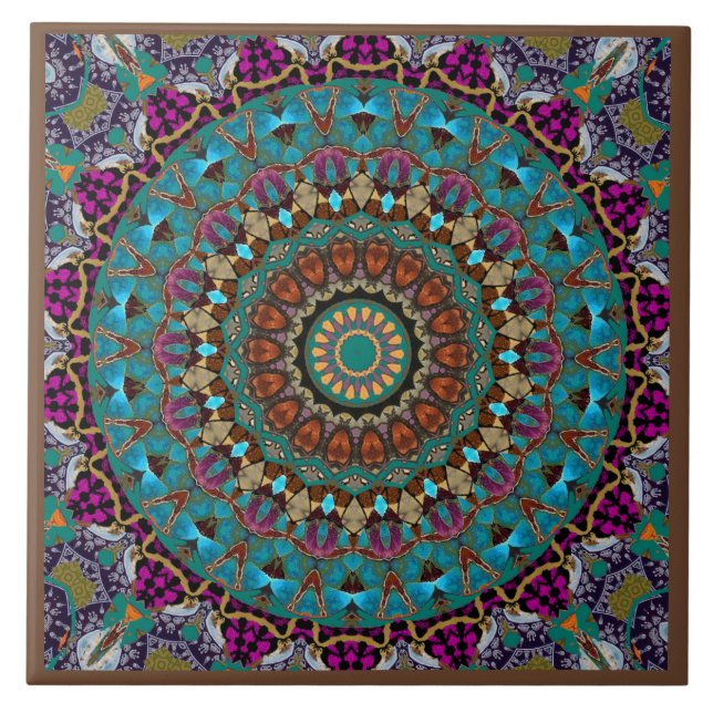 Carreau de céramique décoratif Mandala (Devant)