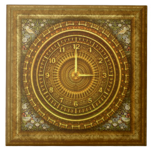 Carreau de céramique d'horloge baroque