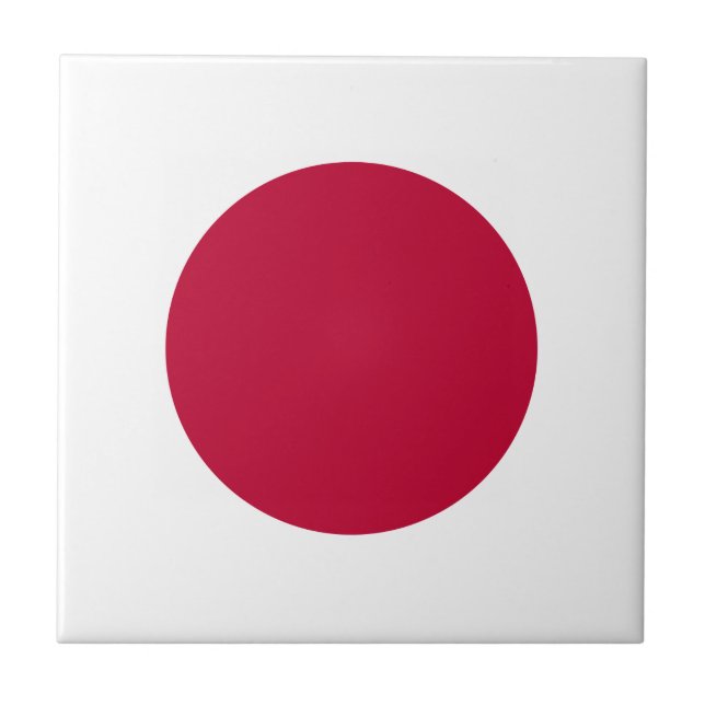 Carreau de céramique Drapeau du Japon (Devant)