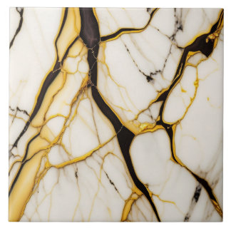 Carreau de céramique en marbre blanc avec veines n