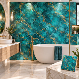 Carreau de céramique en marbre de luxe turquoise o