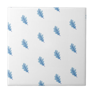 Carreau de céramique Feuilles bleues