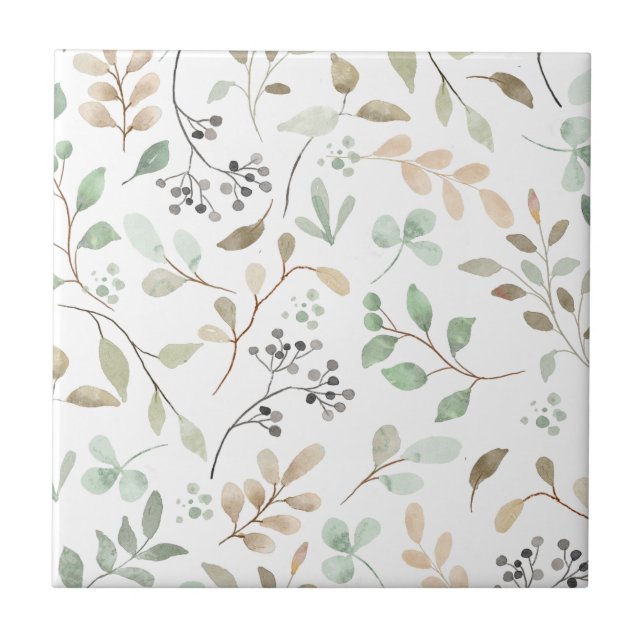 Carreau de céramique Feuilles de nature  (Devant)