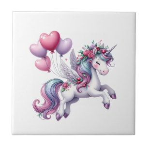Carreau de céramique Fleur de licorne florale