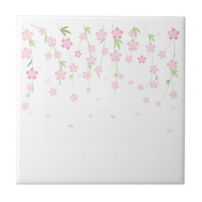 Carreau de céramique Fleurs roses et blanches Flor (Devant)