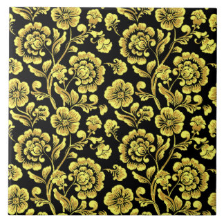 Carreau de céramique floral
