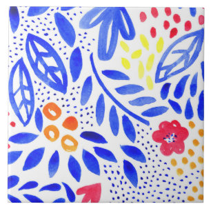 Carreau de céramique floral audacieux de belle - 3