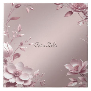 Carreau de céramique floral rose délicat
