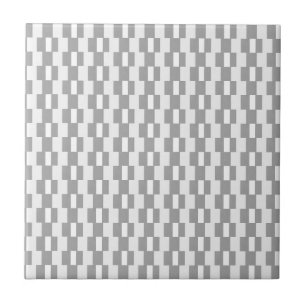 Carreau de céramique gris à rayures carrées