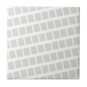 Carreau de céramique gris et blanc rayé