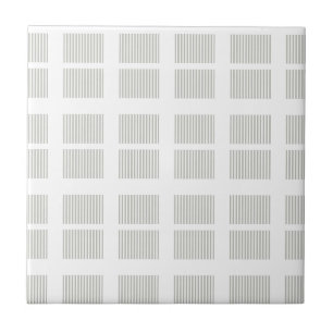 Carreau de céramique gris et blanc rayé