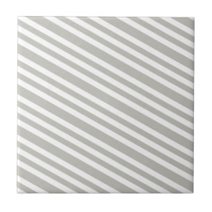Carreau de céramique gris et blanc rayé