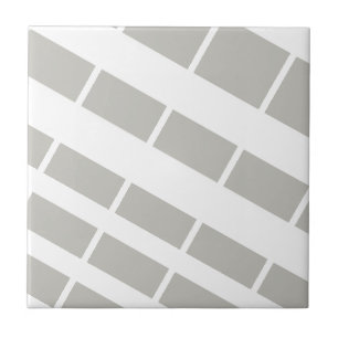 Carreau de céramique gris et blanc rayé