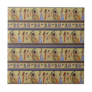 Carreau de céramique hiéroglyphes égyptiens
