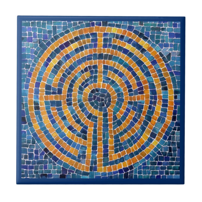 Carreau de céramique LABYRINTH IV 10,8x10,8 cm - B (Devant)