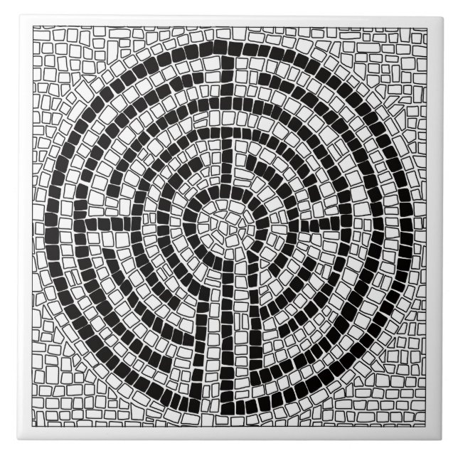Carreau de céramique LABYRINTH VII 6x6 - Blanc (Devant)