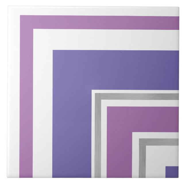 Carreau de céramique - Lilas avec angle fendu arge (Devant)