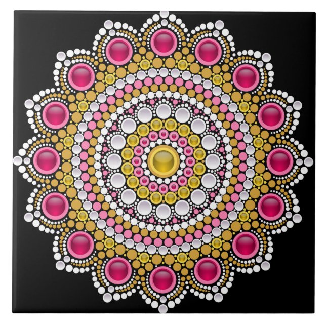 Carreau de céramique Mandala (Devant)