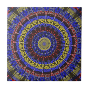 Carreau de céramique mandala décoratif