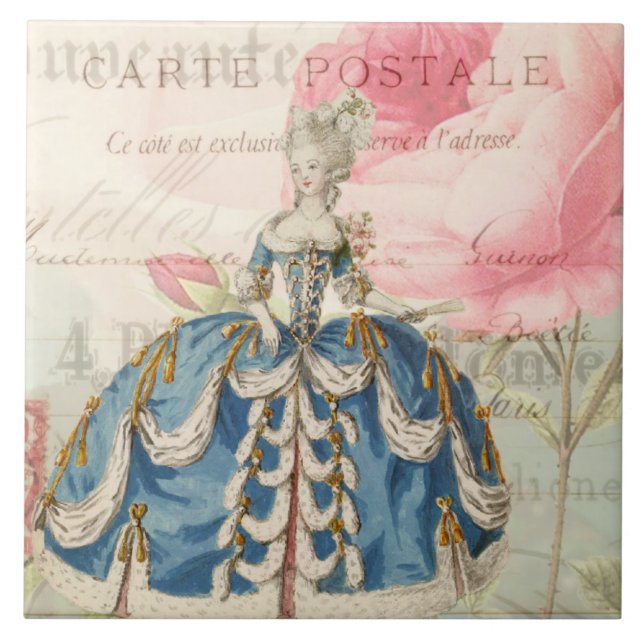 Carreau de céramique Marie Antoinette (Devant)
