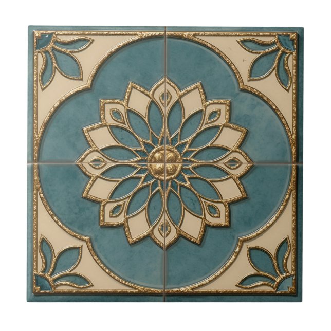Carreau de céramique marocain – Décoration de la m (Devant)