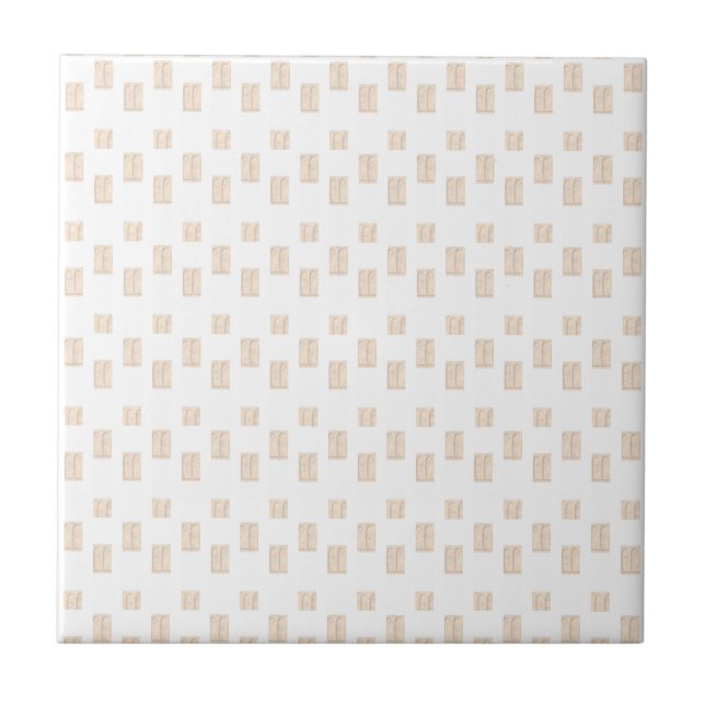 Carreau de céramique moderne classique beige et bl (Devant)