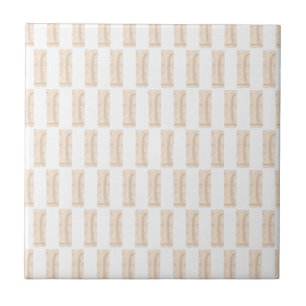 Carreau de céramique moderne classique beige et bl