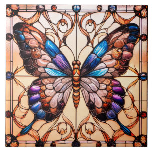 Carreau de céramique papillon