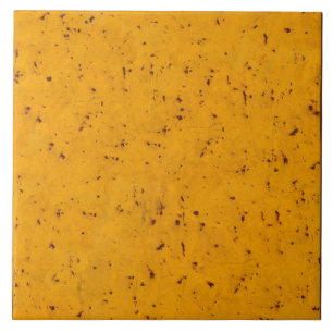 Carreau de céramique - Peinture brun rouille jaune