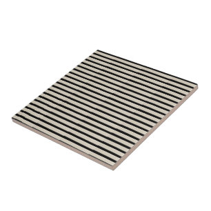 Carreau de céramique rayure noire et beige