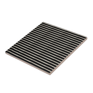Carreau de céramique rayure noire et beige