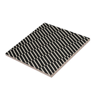 Carreau de céramique rayure noire et beige