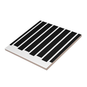 Carreau de céramique rayure noire et beige
