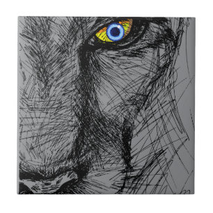 Carreau de céramique Regard de tigre