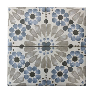 Carreau de céramique - Replica Bleu Gris Designer 