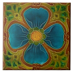 Carreau de céramique - Reproduction Art nouveau
