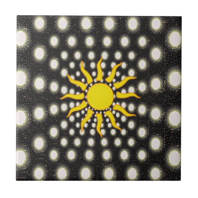 Carreau de céramique Soleil (Devant)