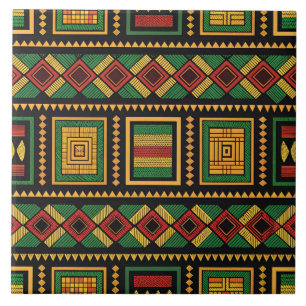 Carreau de céramique tribal africain